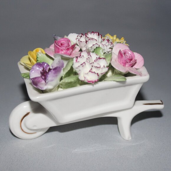 Royal Doulton Floral Wheelbarrow | Fine Bone China | Made in England - Picture 1 of 11